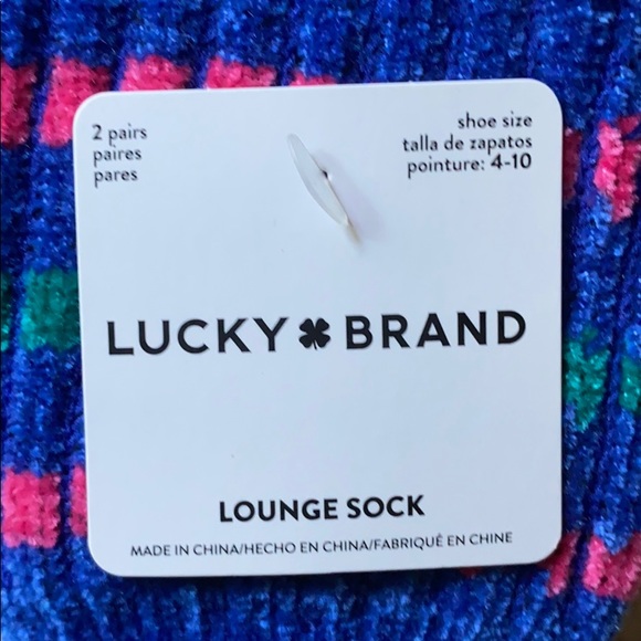 LAST SET - NEW Lucky Brand lounge socks 2 pairs - Picture 6 of 6